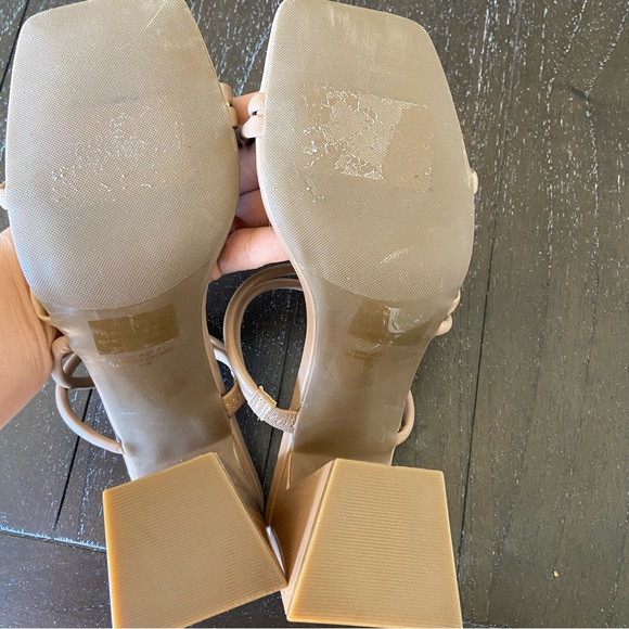 Abound Austyn Patent Strappy Block Heel Sandals Nude Beige Neutral Size 11M - Picture 10 of 16